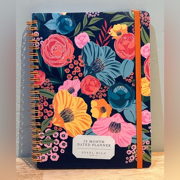 NWTS 2025 Weekly & Monthly Planner Made By Steel Mill. Vibrant Floral Design - Picture 2 of 13